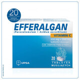 Efferalgan Vitamina C 330 mg + 200 mg, 20 compresse effervescenti