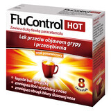 Flucontrol Hot (1000 mg + 10 mg + 4 mg)/ 5,5 g, 8 Portionsbeutel