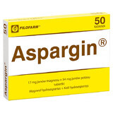 Aspargina 17 mg + 54 mg, 50 compresse