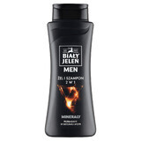 White Jeleń Men, gel e shampoo 2in1, con minerali, 300 ml