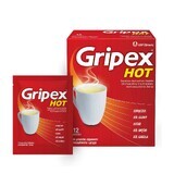 Gripex Caliente 650 mg + 50 mg + 10 mg, 12 sobres