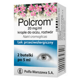 Polcrom 20 mg/ml, picături pentru ochi, soluție, 2 x 5 ml