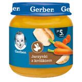 Gerber Cena, verdure con coniglio, dopo 5 mesi, 125 g