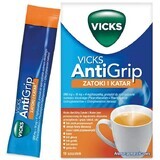 Vicks AntiGrip Zatoki i Katary 650 mg + 16 mg + 4 mg, granuli per soluzione orale, 10 bustine