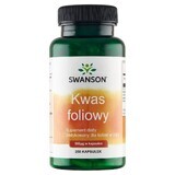 Swanson Folic Acid, Acido folico 800 μg, 250 capsule