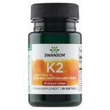 Swanson K-2, vitamina K 50 µg, 30 capsule in gel