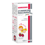 Magnefar B6 Junior, liquido per bambini da 3 anni e adulti, gusto lampone, 120 ml