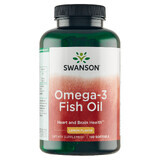 Swanson Omega-3 Fish Oil, aromă de lămâie, 150 capsule gel