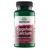 Swanson Eggshell Calcium with vitamin D3, calcium with vitamin D3, 60 capsules