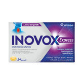 Inovox Express 2 mg + 0,6 mg + 1,2 mg, sabor miel-limón, 24 pastillas