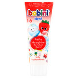 Bobini Dent, dentifricio per bambini da 1 anno, gelato alla fragola, 75 ml