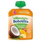 BoboVita Mousse in tubo, banana con mango e cocco, dopo 6 mesi, 80 g