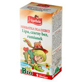 Apotheke Tiglio, Sambuco, Camomilla Bio, infuso per bambini oltre i 9 mesi, 1,5 g x 20 bustine