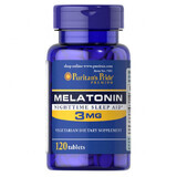 Puritans Pride, Melatonina 3 mg, 120 compresse