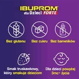 Ibuprom for children Forte 200 mg/ 5ml, oral suspension from 3 months, strawberry flavor, 100 ml