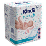 Kindii Pure &amp; Soft, assorbenti per bambini, monouso, 60 cm x 60 cm, 10 pezzi