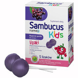 Lecca-lecca per bambini Sambucus, gusto lampone, 5 pezzi