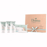 Derma Eco Baby, pomata lenitiva, 100 ml + crema curativa, 100 ml, + shampoo-sapone, 150 ml + salviette umidificate, 64 pezzi