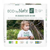 Eco By Naty, Biologische wegwerpluiers maat 4+, 9-20 kg, 42 stuks