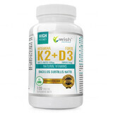 Wish Vitamina K2 100 µg + D3 2000 UI Forte, 120 compresse