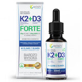 Wish Natural Vitamin K2 MK7 + D3 Forte, gocce, 30 ml