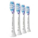 Philips, punte di ricambio per lo spazzolino Sonicare G3 Premium Gum Care, HX9054/17, bianco, 4 pezzi