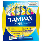 Tampax Compak Pearl, assorbenti igienici con applicatore, Regular, 16 pz.