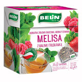 Belin Melissa con lampone e fragola, tisana e frutta, aromatizzata, 2 g x 20 bustine