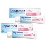 Set Bepanthen Baby, unguento protettivo contro gli arrossamenti da pannolino per bambini, 2 x 100 g