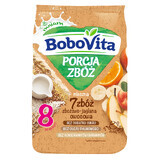 BoboVita Porcja Zbóż Porridge di cereali e uova 7 cereali, frutta, latte, dopo 8 mesi, 210 g, Nutricia