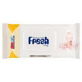 Fresh Baby, wet wipes, with clip, 72 pcs