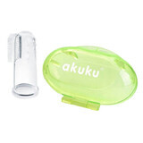 AKUKU, pennello per dita in silicone, verde, A0264, 1 pezzo