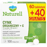 Naturell Zinco organico + C, 60 compresse + 40 compresse in omaggio