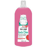 On Line Kids Time, gel doccia e lozione bagno 2 in 1 al profumo di anguria, oltre 3 anni, 980 ml