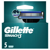 Gillette Mach 3, cartucce di ricambio, 5 pezzi