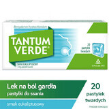 Tantum Verde 3 mg, aroma di eucalipto, 20 pastiglie rigide