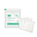 Matopat Matocomp, compresse sterili, 100% cotone, 17 fili, 12 strati, 5 cm x 5 cm, 3 pezzi