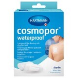 Cosmopor Waterproof, medicazione assorbente, autoadesiva, impermeabile, sterile, trasparente, 10 cm x 8 cm, 5 pezzi