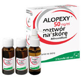 Alopexy 5 % (50 mg/ml) soluzione per applicazione cutanea, 3 x 60 ml