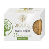 Bioline, sapone di Aleppo 25% olio di alloro, 200 g