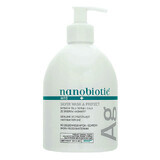 Nanobiotic Med Plus Silver Wash &amp; Protect, sapone gel per mani e corpo, 500 ml