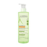 A-Derma Exomega Control 2in1, gel emolliente per corpo, viso, capelli, dalla nascita, 500 ml