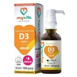 MyVita Natural D3 Forte, vitamina D 4000 UI, gocce 50 ml