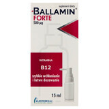 Ballamin Forte, vitamina B12 500 µg, spray orale, 15 ml