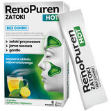 RenoPuren Zatoki Hot senza zucchero, gusto limone-menta, 8 bustine