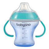 BabyOno, tazza con imboccatura morbida, turchese, da 3 mesi, 180 ml