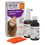 Kit spray contro pidocchi e lendini Nyda Express, 2 x 50 ml, Pohl Boskamp