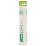 Sunstar Gum, punte per spazzolino Sonic Daily, bianche, 2 pezzi