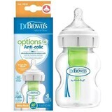 Dr Brown's Options+, biberon anticolica a collo largo con tettarella, livello 1, 0-3 mesi, 150 ml