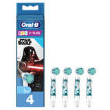 Oral-B Kids Stages Power, punte per spazzolino elettrico, Star Wars, oltre 3 anni, ultra morbide, 4 pezzi